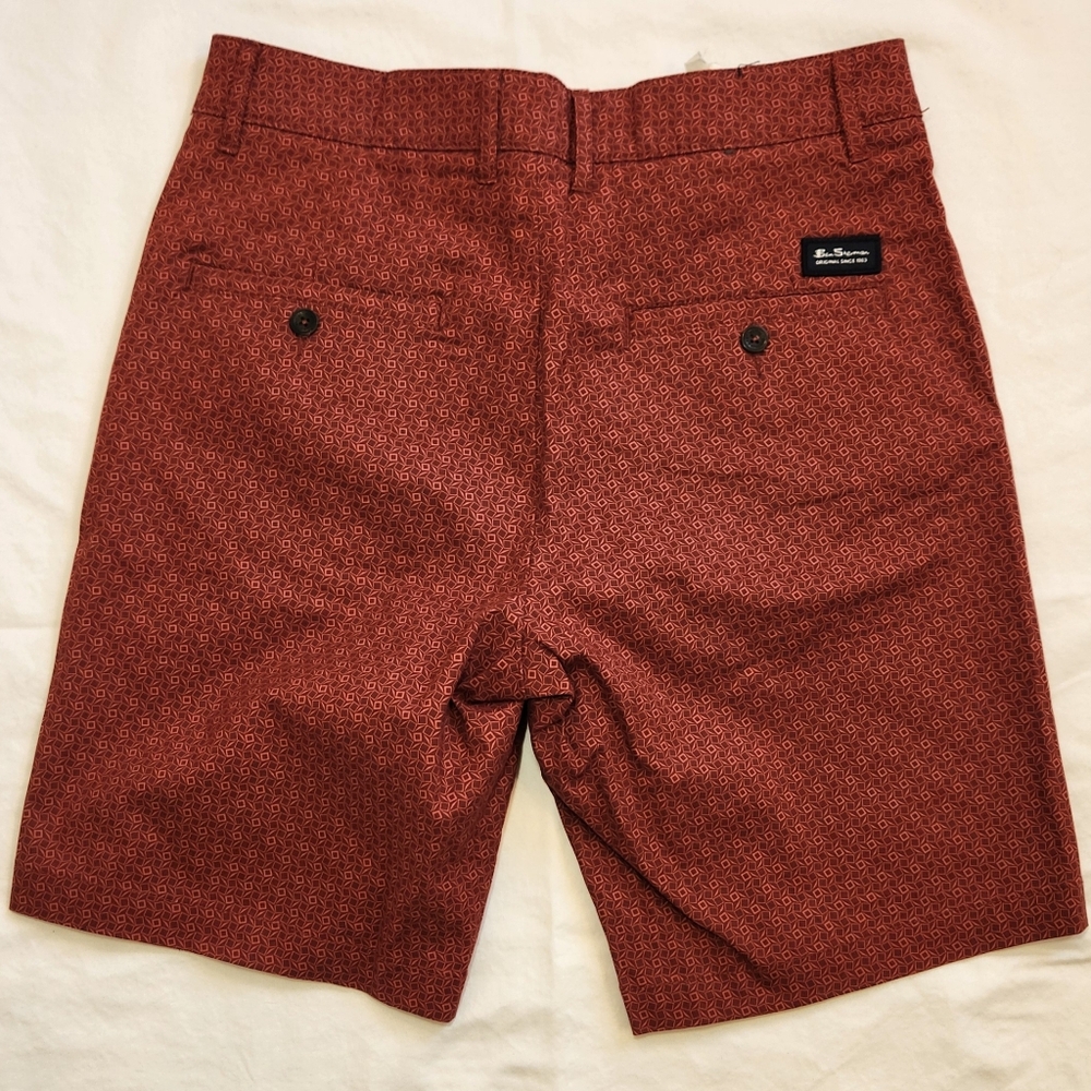 Ben Sherman red rust, flat front men's short size 30 - Picture 2 of 7